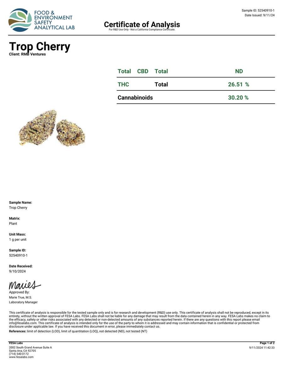 TROP CHERRY - SATIVA | HIGH THCA HEMP FLOWER